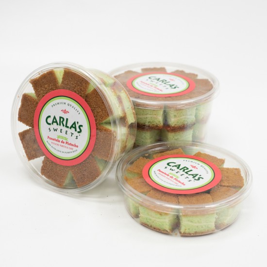 Panetela with Pistacho in a Plastic Tub